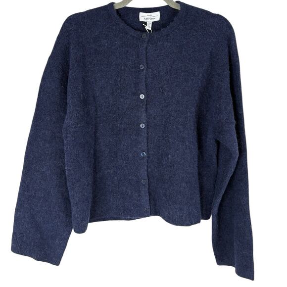 & Other Stories Cardigan Sweater Alpaca Wool Blend Knit Quiet Luxury Preppy M - Picture 3 of 11